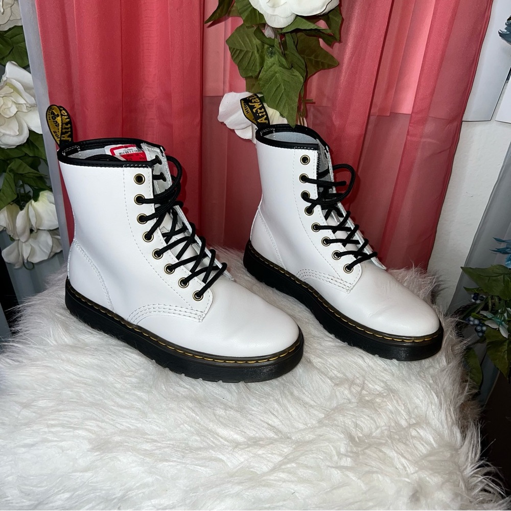 Dr. Martens Zavala Combat Boots White